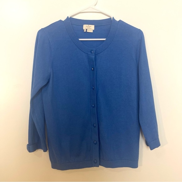 Kate Spade New York Somerset Bow Blue Cardigan, M - Picture 2 of 14